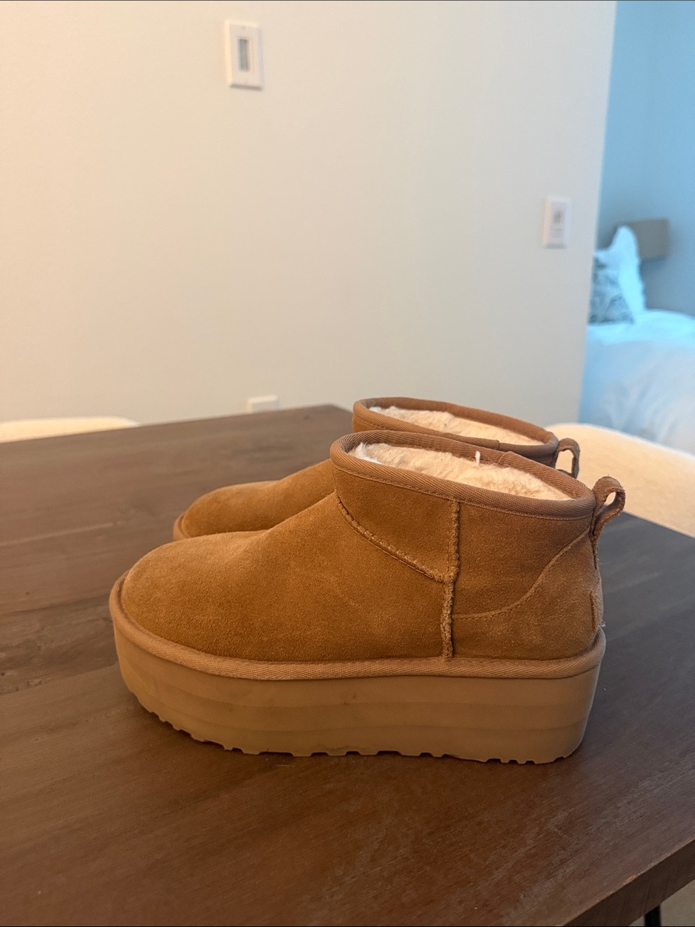 UGG Classic Ultra Mini Platform Ankle Boots Brown